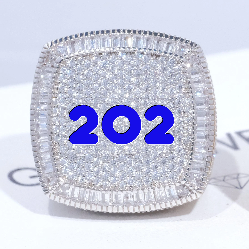 CUSTOM LETTER 3D ICED RING