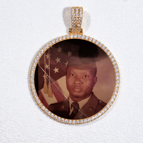 MEDIUM 3D CIRCLE CUSTOM PICTURE PENDANT