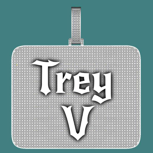 CUSTOM LETTER NECKLACE 3D BIG SQUARE
