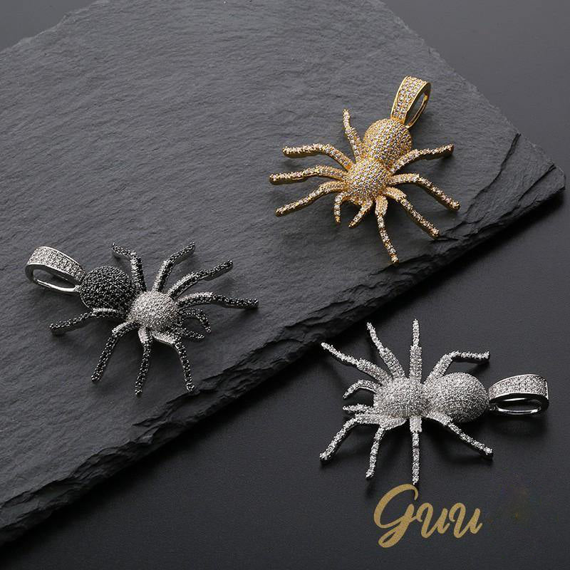 18K Gold-Plated AAA CZ Spider Pendant Necklace - The GUU Shop