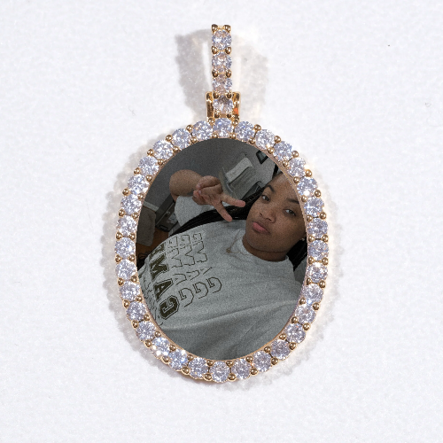 3D Oval Custom Picture Pendant