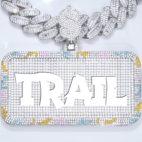 CUSTOM LETTER NECKLACE 3D COLORFUL SQUARE