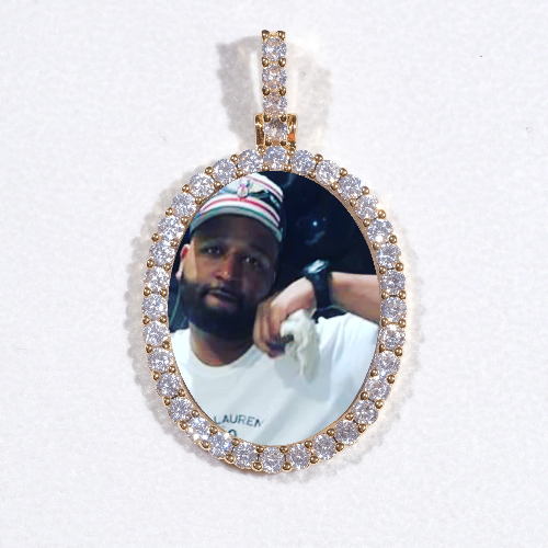 3D Oval Custom Picture Pendant