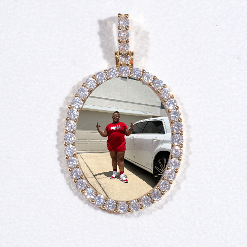3D Oval Custom Picture Pendant