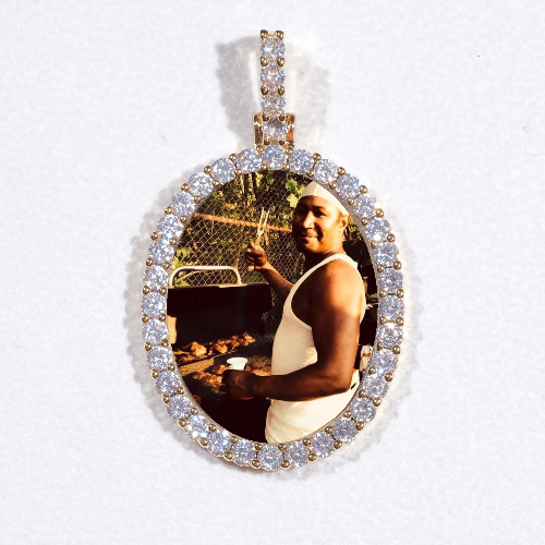 3D Oval Custom Picture Pendant