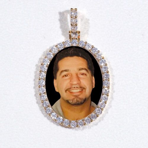 3D Oval Custom Picture Pendant