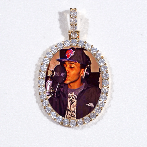 3D Oval Custom Picture Pendant