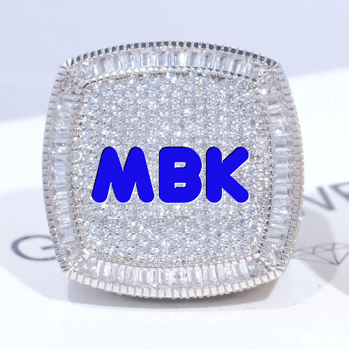 CUSTOM LETTER 3D ICED RING
