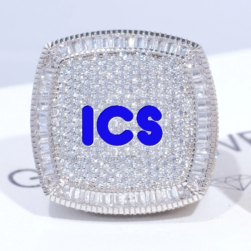 CUSTOM LETTER 3D ICED RING