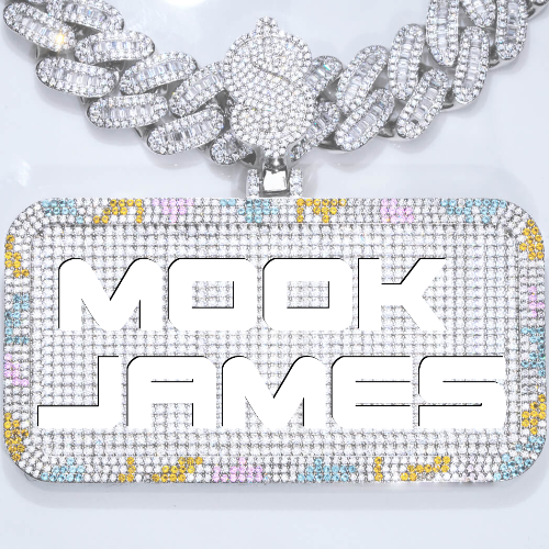 CUSTOM LETTER NECKLACE 3D COLORFUL SQUARE