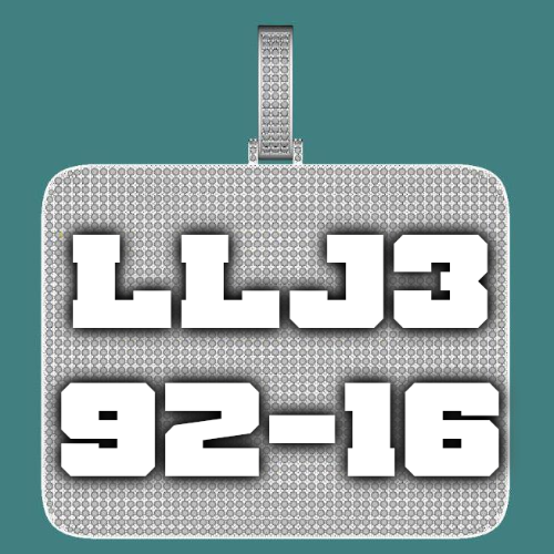 CUSTOM LETTER NECKLACE 3D BIG SQUARE