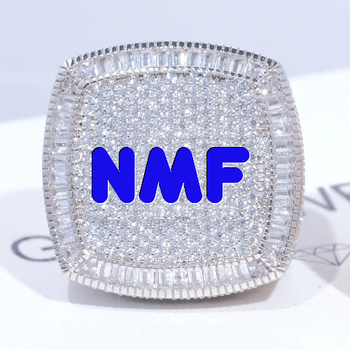 CUSTOM LETTER 3D ICED RING