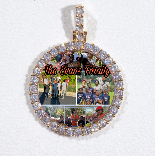 3D CIRCLE CUSTOM PICTURE PENDANT SMALL SIZE