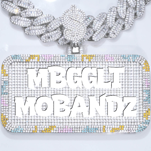 CUSTOM LETTER NECKLACE 3D COLORFUL SQUARE