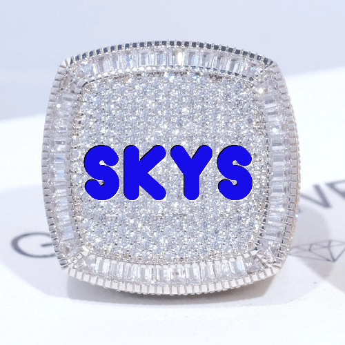 CUSTOM LETTER 3D ICED RING