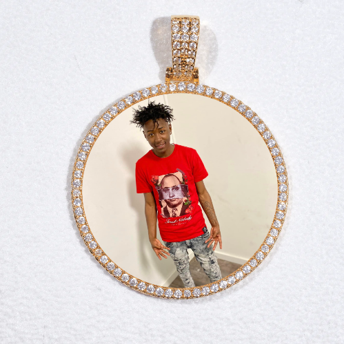 MEDIUM 3D CIRCLE CUSTOM PICTURE PENDANT