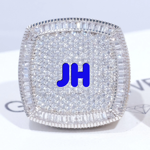 CUSTOM LETTER 3D ICED RING
