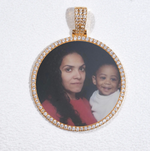 MEDIUM 3D CIRCLE CUSTOM PICTURE PENDANT