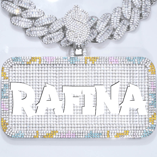 CUSTOM LETTER NECKLACE 3D COLORFUL SQUARE