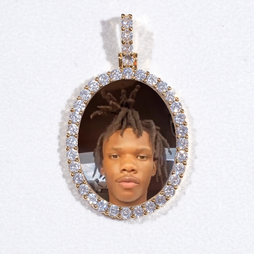 3D Oval Custom Picture Pendant