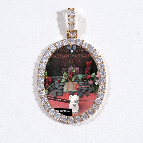 3D Oval Custom Picture Pendant