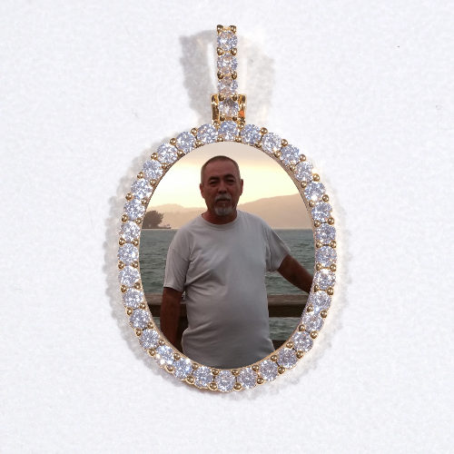 3D Oval Custom Picture Pendant