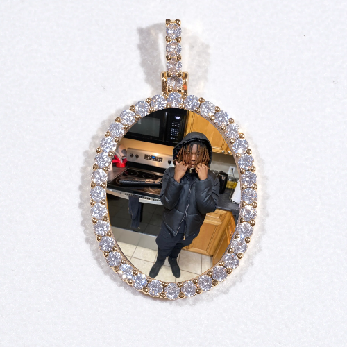 3D Oval Custom Picture Pendant