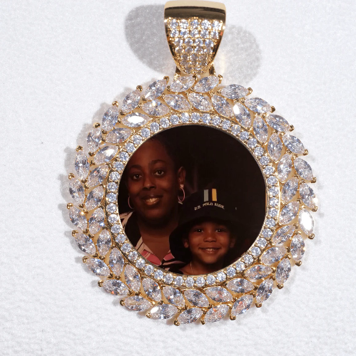 Large 3D Wheat Ear Custom Picture Pendant