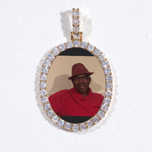 3D Oval Custom Picture Pendant