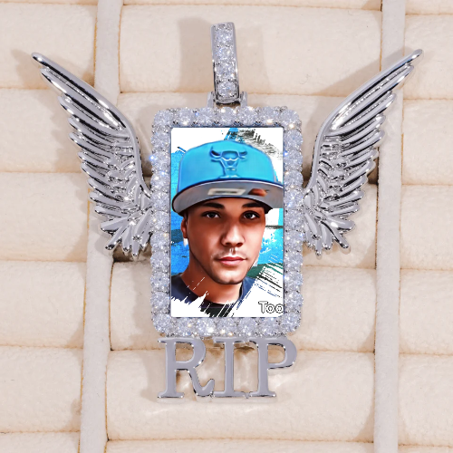 RIP WING 3D CUSTOM PICTURE PENDANT