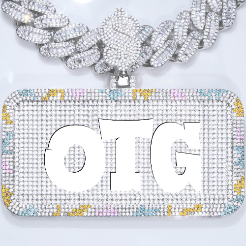 CUSTOM LETTER NECKLACE 3D COLORFUL SQUARE