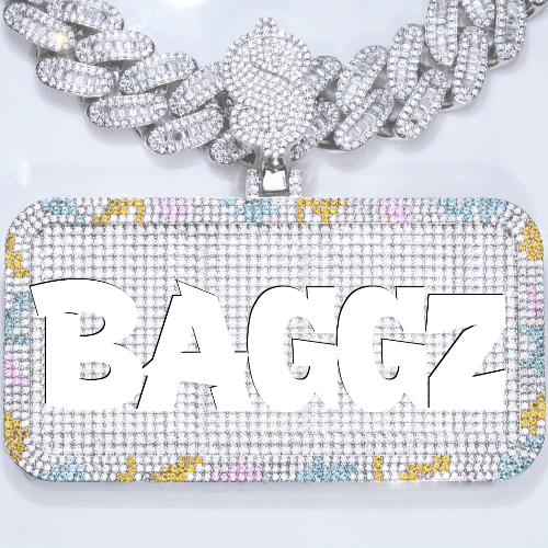 CUSTOM LETTER NECKLACE 3D COLORFUL SQUARE