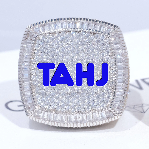CUSTOM LETTER 3D ICED RING