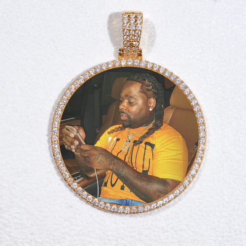 MEDIUM 3D CIRCLE CUSTOM PICTURE PENDANT