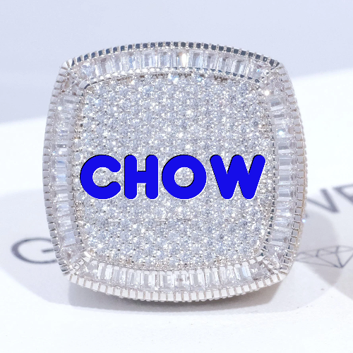 CUSTOM LETTER 3D ICED RING