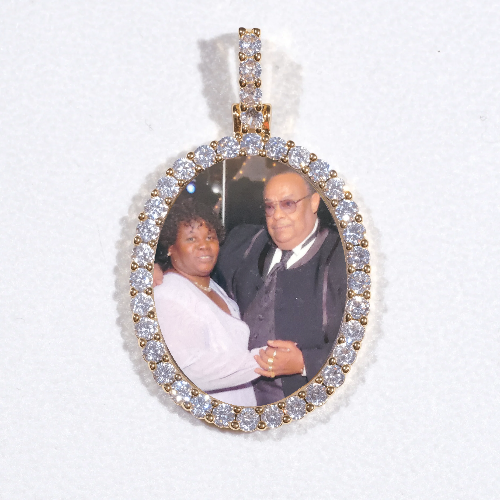3D Oval Custom Picture Pendant