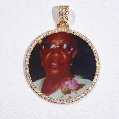MEDIUM 3D CIRCLE CUSTOM PICTURE PENDANT