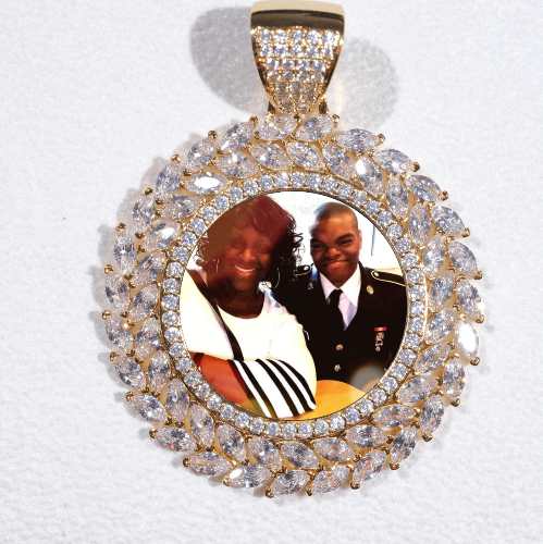 Large 3D Wheat Ear Custom Picture Pendant