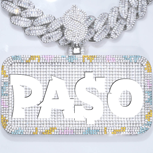 CUSTOM LETTER NECKLACE 3D COLORFUL SQUARE