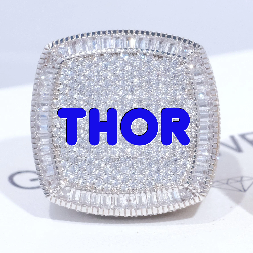 CUSTOM LETTER 3D ICED RING