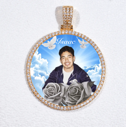 MEDIUM 3D CIRCLE CUSTOM PICTURE PENDANT