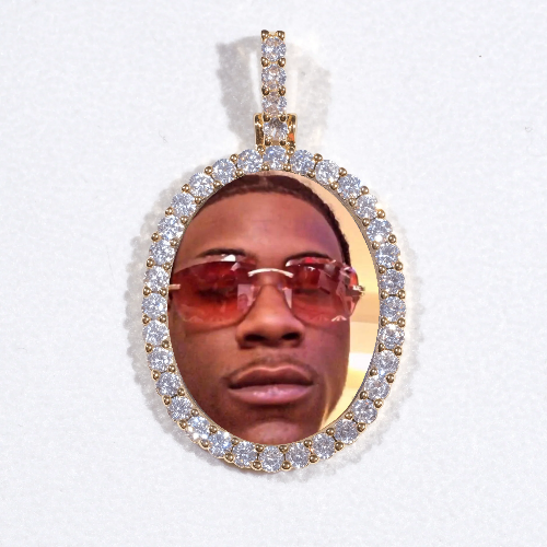 3D Oval Custom Picture Pendant