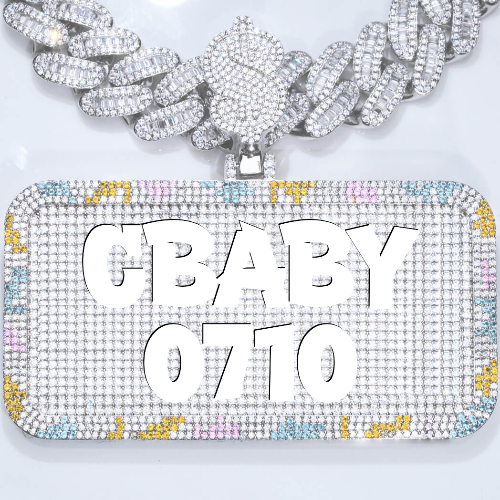 CUSTOM LETTER NECKLACE 3D COLORFUL SQUARE