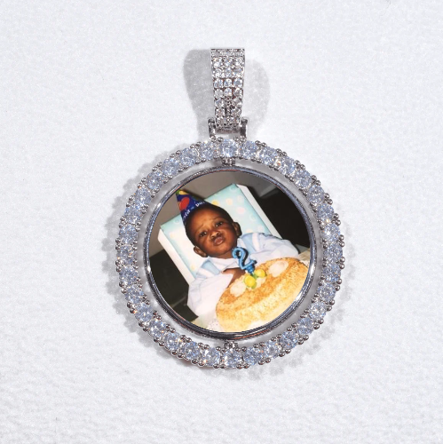 3D Spinning 2-Faced Custom Picture Pendant