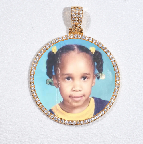 MEDIUM 3D CIRCLE CUSTOM PICTURE PENDANT
