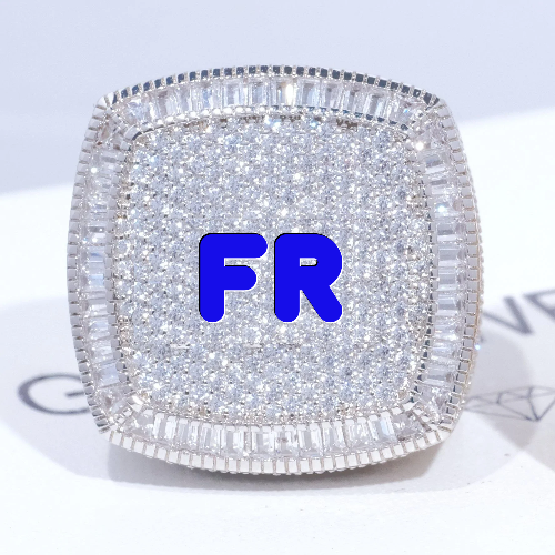 CUSTOM LETTER 3D ICED RING
