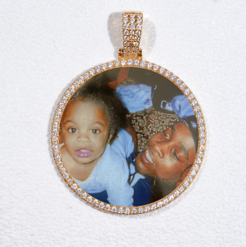 MEDIUM 3D CIRCLE CUSTOM PICTURE PENDANT