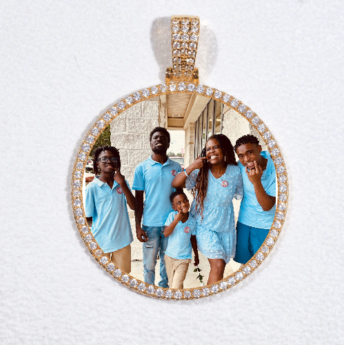 MEDIUM 3D CIRCLE CUSTOM PICTURE PENDANT