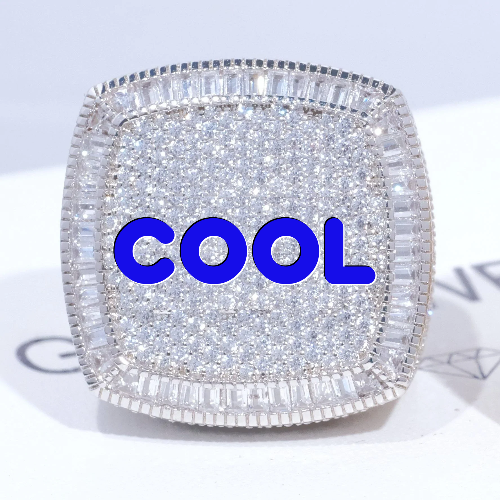 CUSTOM LETTER 3D ICED RING