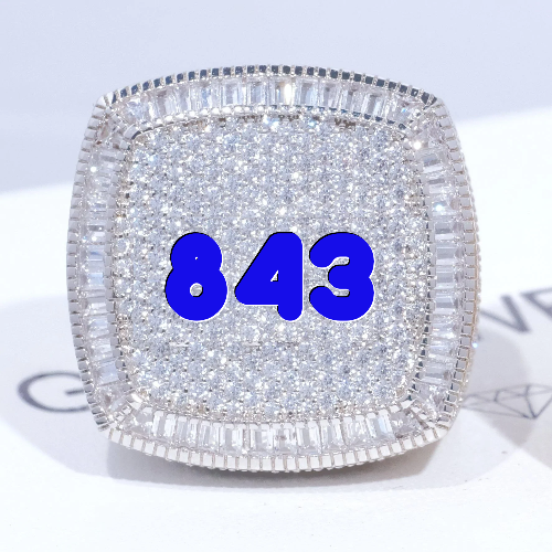 CUSTOM LETTER 3D ICED RING